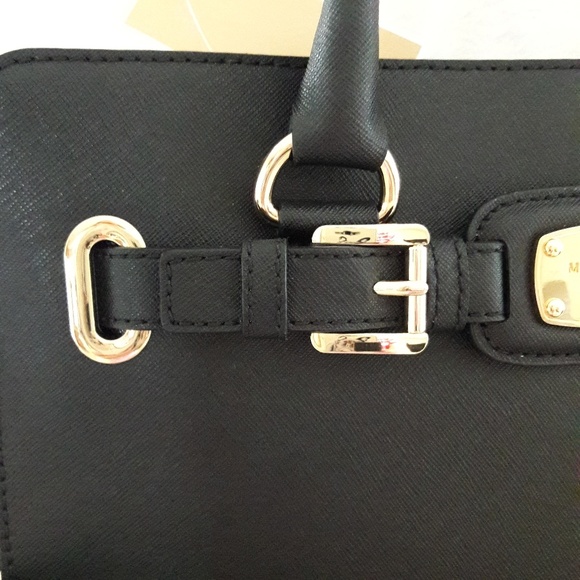 NWT MICHAEL KORS HAMILTON LEATHER SATCHEL BAG - Picture 4 of 8